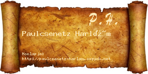Paulcsenetz Harlám névjegykártya